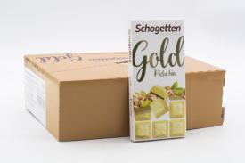 Шоколад белый Schogetten Gold с дробленой фисташкой 100 гр