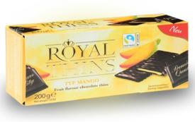 Шоколад Halloren Royal Thins с начинкой манго 200 гр