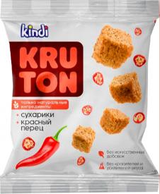 Сухарики Kindi Крутон со вкусом красного перца 30 гр
